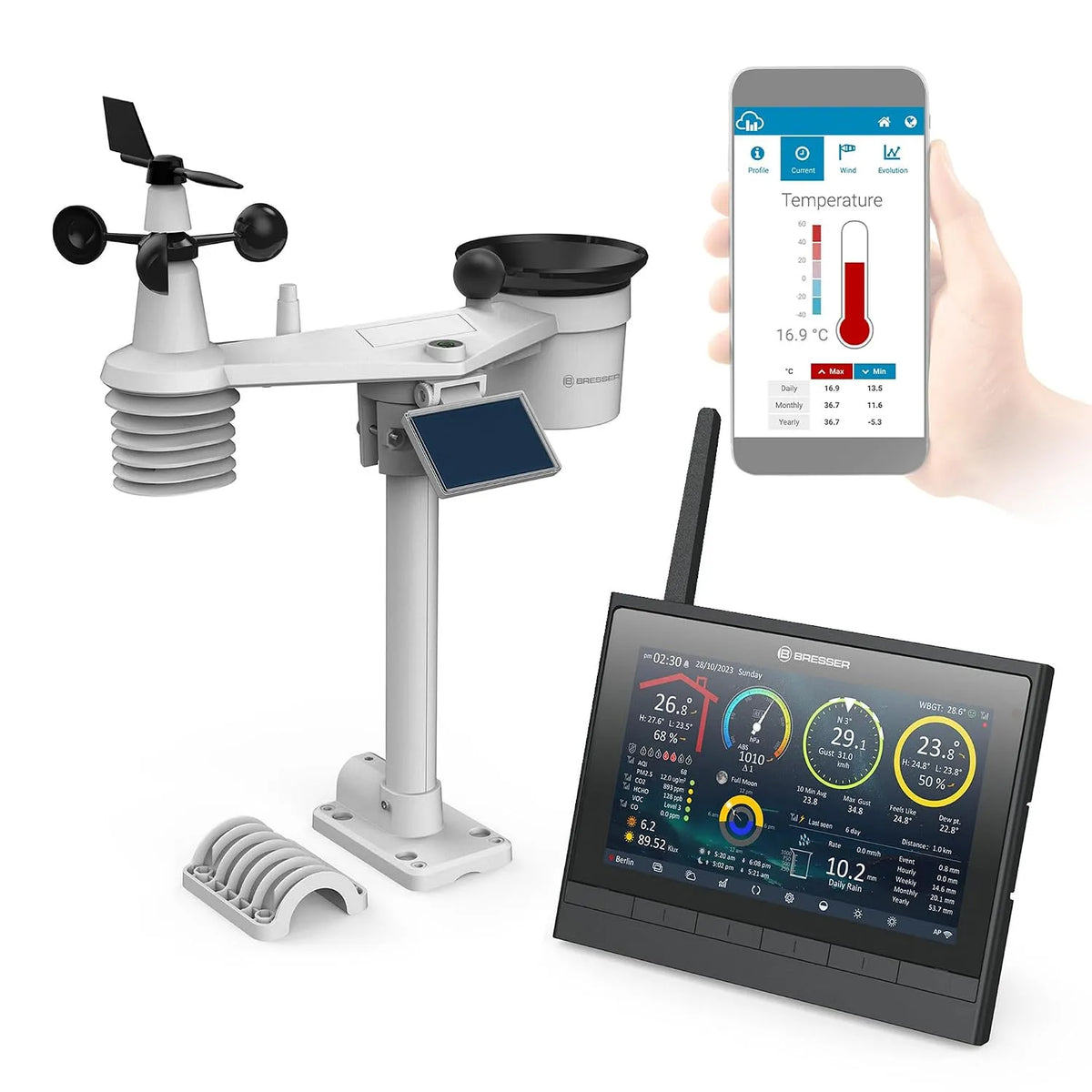 Prodotto Bresser MeteoChamp HD Stazione meteo professionale Wifi con sensore 9 in 1