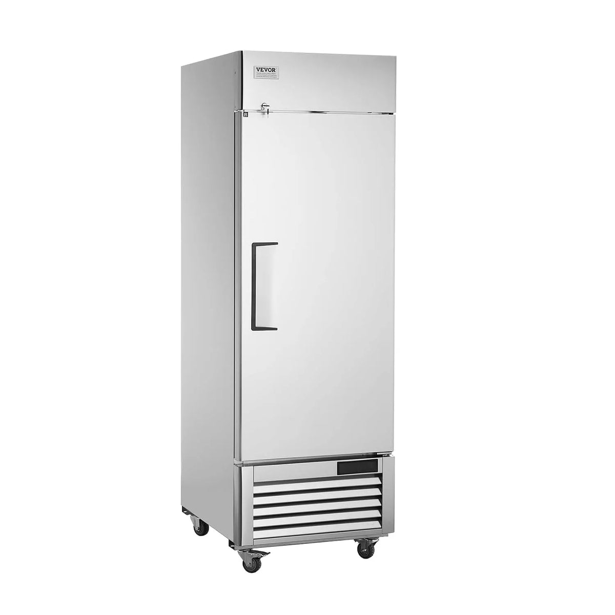 VEVOR Congelatore, 547 L, 685 x 800 x 2110 mm, 56 a 5 °C, vano congelatore, professionale, 2 zone di temperatura, acciaio inox, freezer verticale