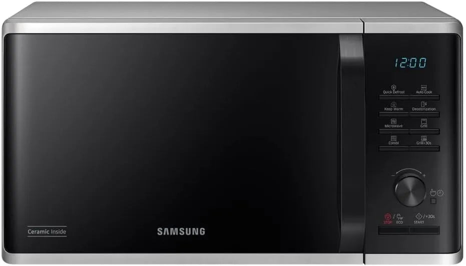 Samsung MG23K3515CSE1 Forno a microonde, 48, 9 x 27, 5 x 39, 2 cm, 23 L, grill, scongelamento, argento, Capacità: 23L, LxAxP: 48, Programmi Automatici
