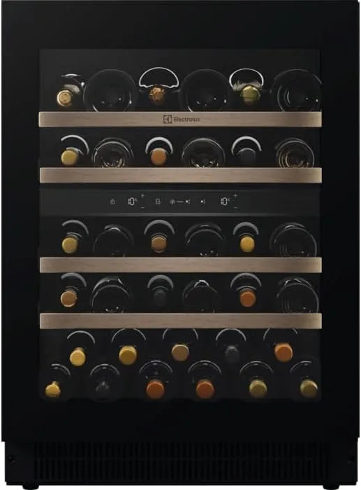 Electrolux EWS4020B5B Cantinetta vino, 20 bottiglie, classe energetica E, 2 zone di temperatura, da incasso, nero, max