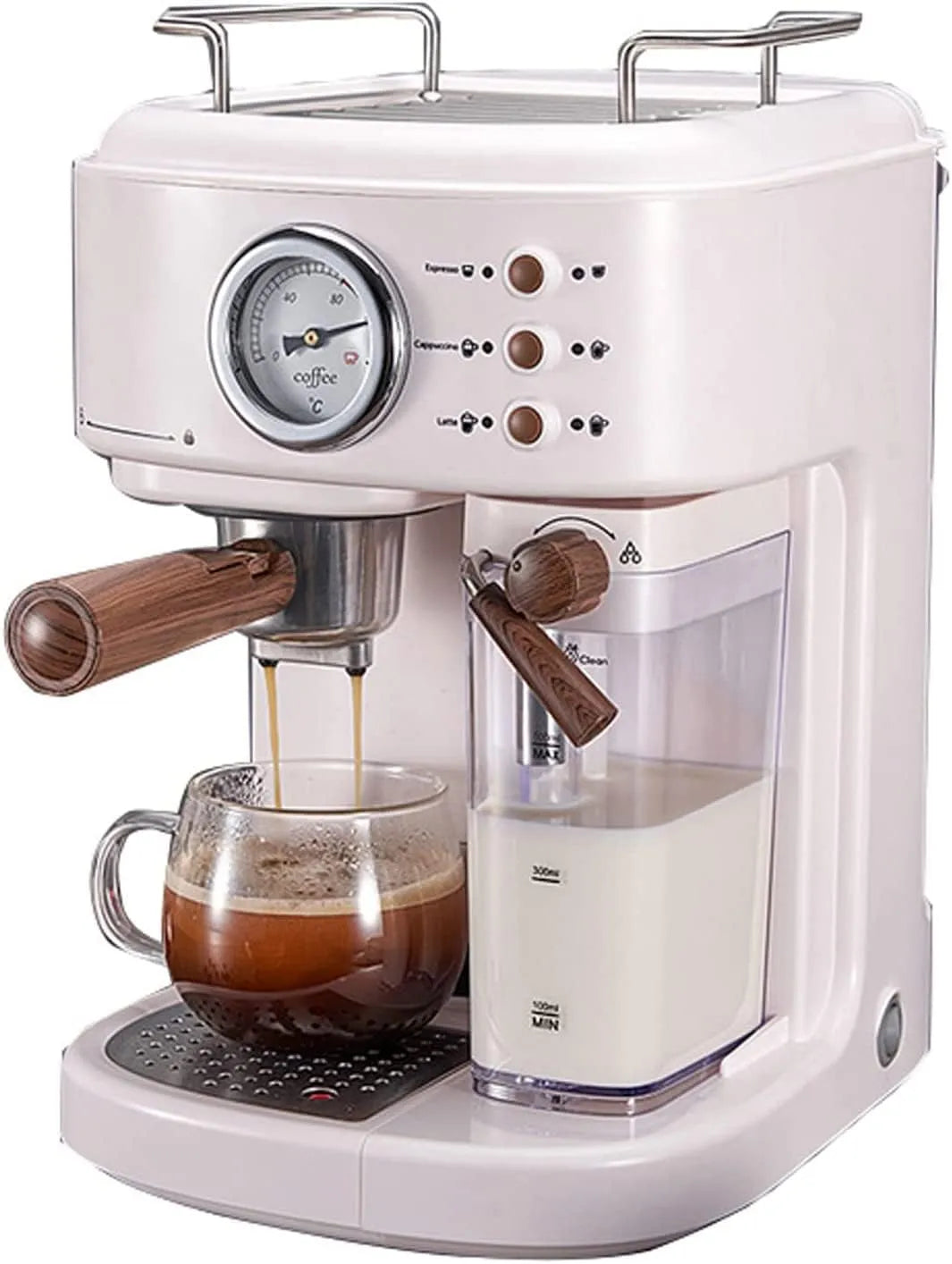 Dell Estrazione 20 Bar, Macchina per caffè Espresso a Capsule Multiple Macchina per caffè con Schiuma di Latte per Uso Domestico, Serbatoio 'Acqua
