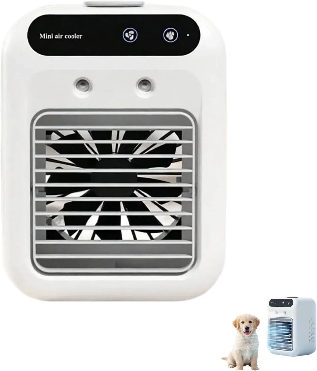 Condizionatore, portatile, ampio serbatoio, serbatoio d'acqua da 500 ml, raffreddamento efficiente con spray a lunga durata, perfetto per ufficio