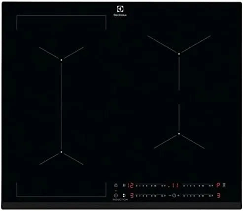 Electrolux EIL63443 Piano cottura a induzione, 60 cm, 4 fuochi, piastra a induzione, nero