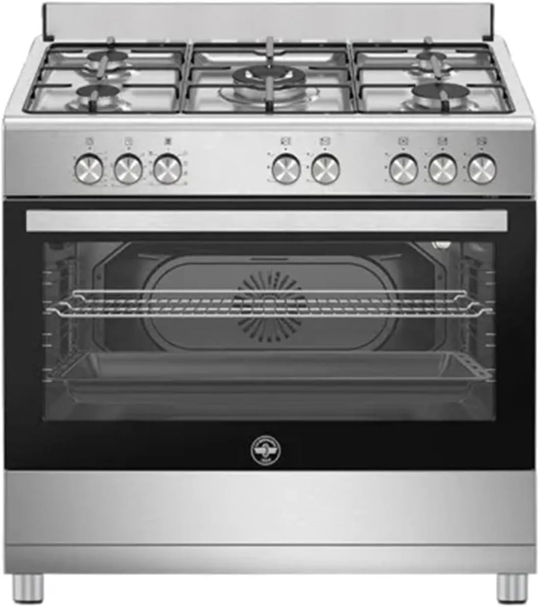 Cucina a gas con forno elettrico SE965EX24, 90x60 cm, classe energetica E, acciaio inox, colore Inox