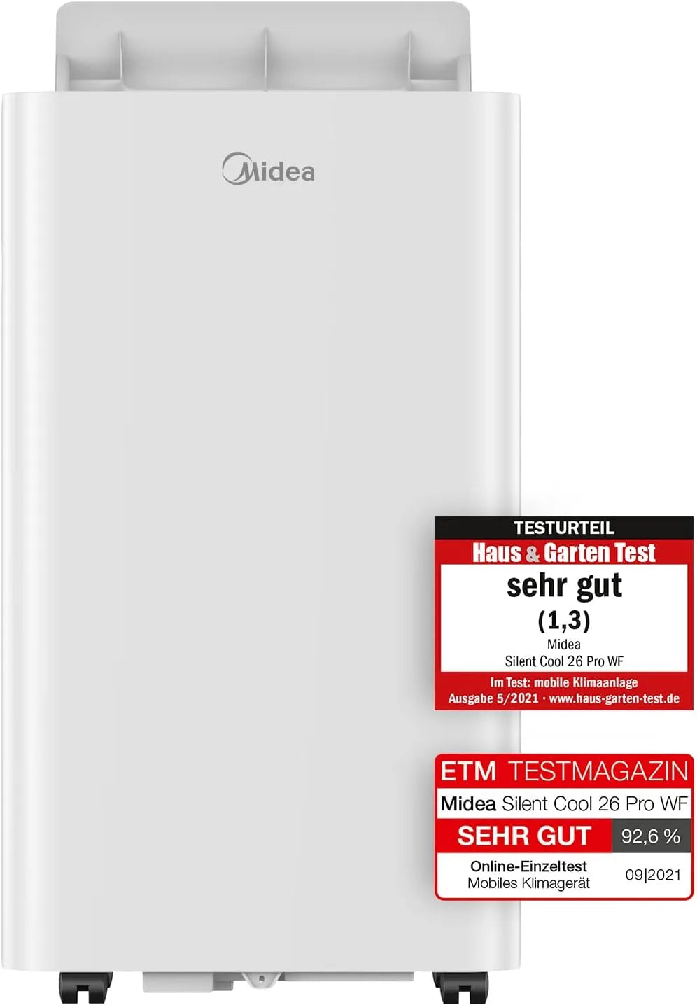 Google 9000 BTU 2, Midea Silent Cool 26 Pro WF, 6 kW, raffreddamento, dimensioni della stanza fino a 88 m3, 33 m2, controllo APP, Alexa, ventilazione
