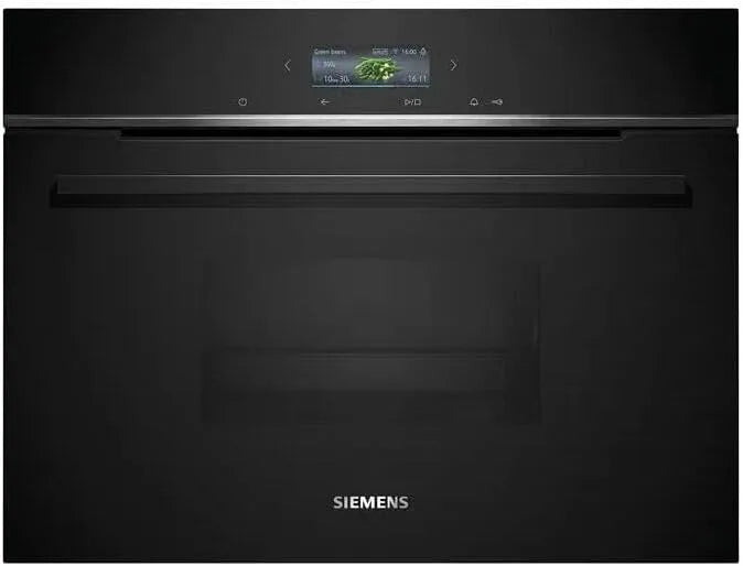 Siemens iQ700 CD714GXB1 Pentola e padella, 60 x 45 cm, 3 L, da incasso, ampio serbatoio, vapore, nero, serbatoio dell'acqua da 1, Smarter, display a