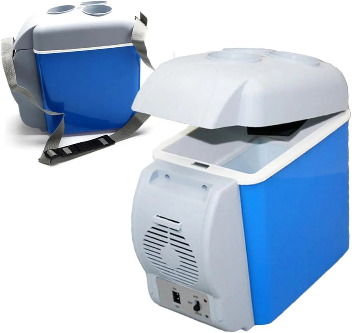 Frigorifero portatile, 12 V, vano congelatore, auto, mini frigo portatile, blu