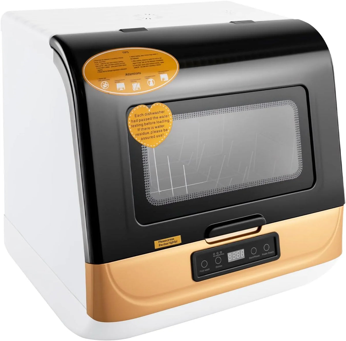 Lavastoviglie, 800 W, 3 programmi, per 4-6 coperti, oro, Lavastoviglie da tavolo con 3 programmi