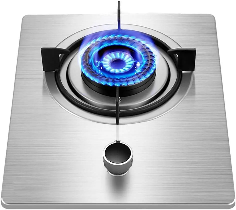 Piano cottura a gas, acciaio inox, fornello a gas, 5 kW, per Riscaldare, Cucinare, bollire, friggere, sobbollire