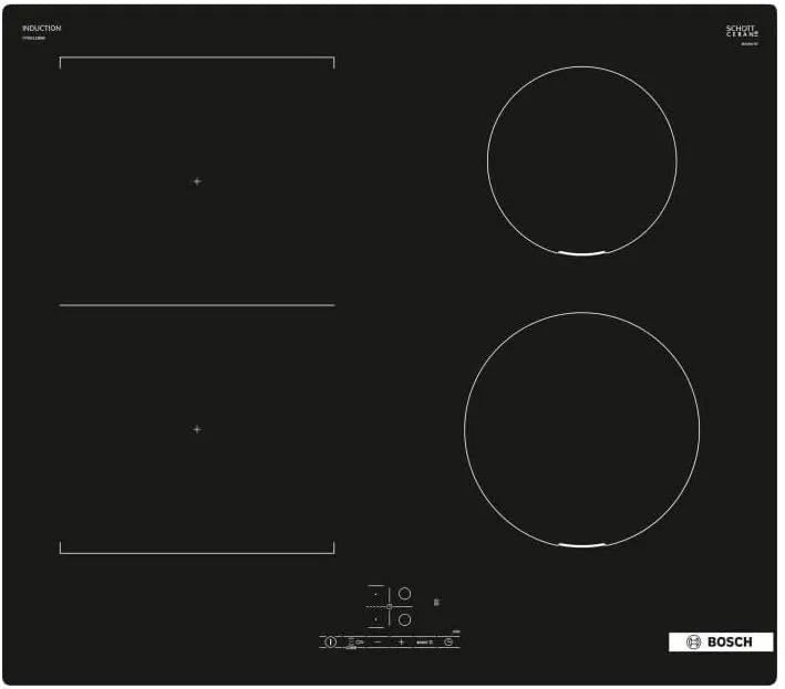 Bosch Serie 4 PVS611BB6E Piano cottura a induzione, piastra a induzione, Zona Combi-Induzione