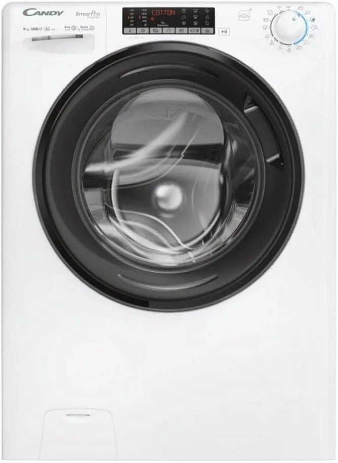 Candy 496TWMB6/1-S Lavatrice, 9 kg, classe energetica E, Inverter, 1400 giri, CSO, Carica Frontale