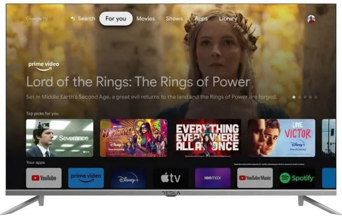Google 43S635SFS Smart TV, 43 pollici, televisore, HDMI, USB, Wi-Fi, Bluetooth, LAN, Full HD, argento, DVB-T/T2, S2, BOX speakers, FHD, WiFi