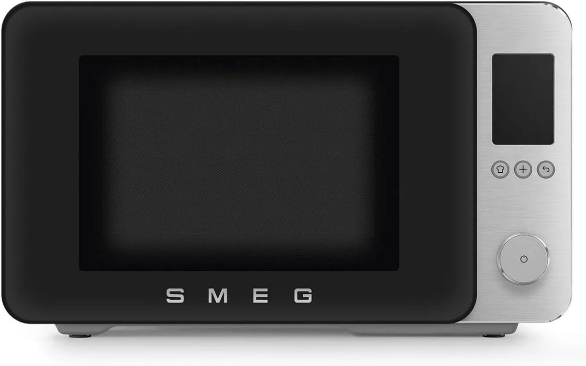Smeg MOC02BLMEU Forno a microonde, 2100 W, 9 programmi, Inverter, nero, 25 Programmi Automatici, 9 Funzioni e 3 Combinate, Sistema Soft Close