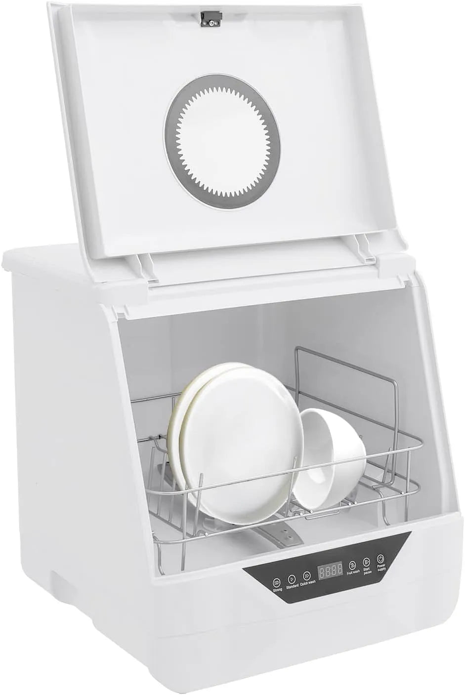 Lavastoviglie, 4 programmi, Per Piccole Case, Appartamenti, Roulotte 2-5 Persone, Pulizia Profondo a 360°, Intensivo, Standard, Veloce, Frutta