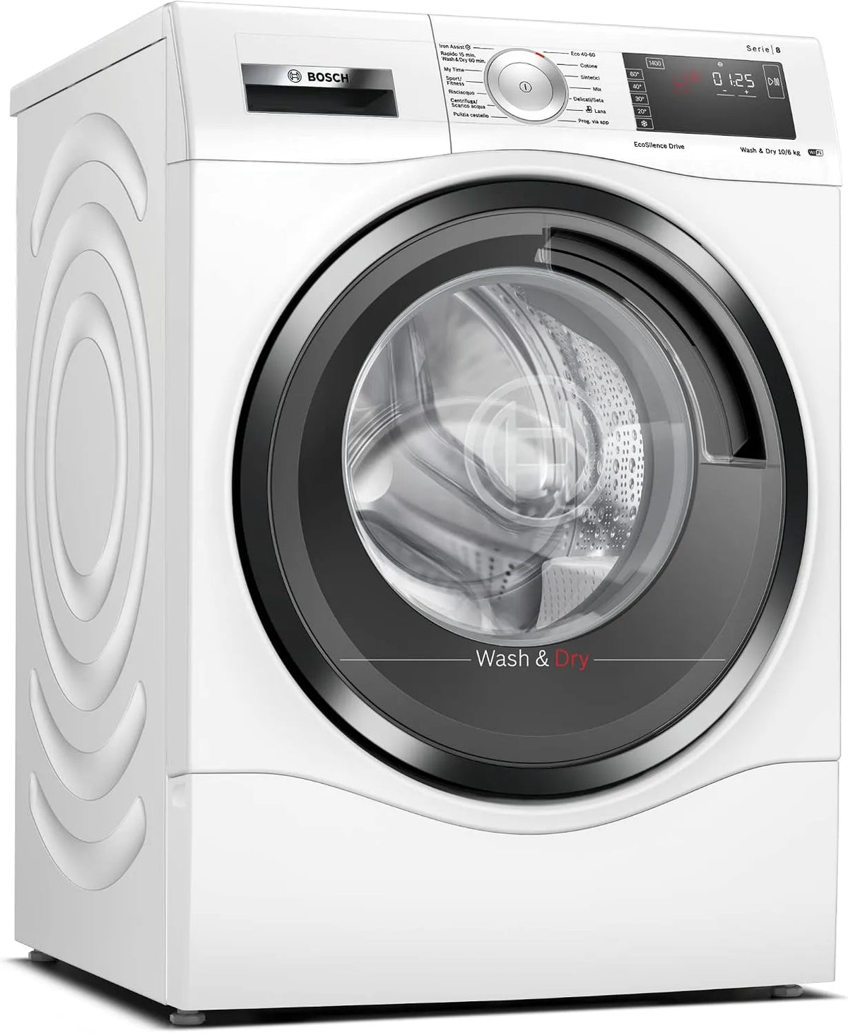 Bosch Serie 8 WDU8H541IT Lavasciuga, 6 kg, lavatrice, asciugatrice, 10, 1400 rpm WDU8H541IT, Bosch Elettrodomestici