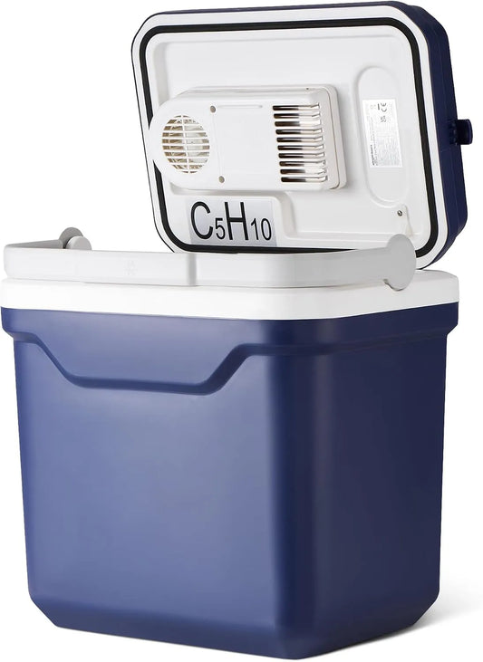 Frigorifero portatile VCC/230, 24 L, mini frigo portatile, blu, 12 VCA per Veicolo, Uso Domestico, 24 Litri, Amazon Basics - Frigorifero Portatile