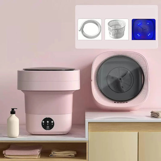 Lavatrice, 13 L, portatile, Biancheria Intima 13L Pink, Funzione centrifuga Delicata per Vestiti per Bambini