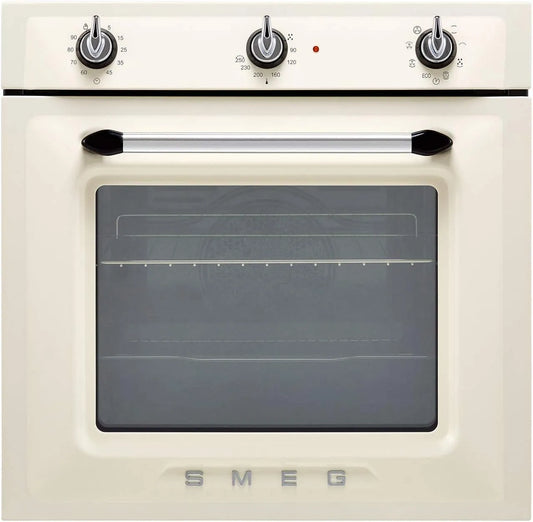 Smeg SF6905P1 Forno elettrico, 60cm, 70 L, classe energetica E, 70 Litri, Estetica Victoria, Vapor Clean, Colore Panna