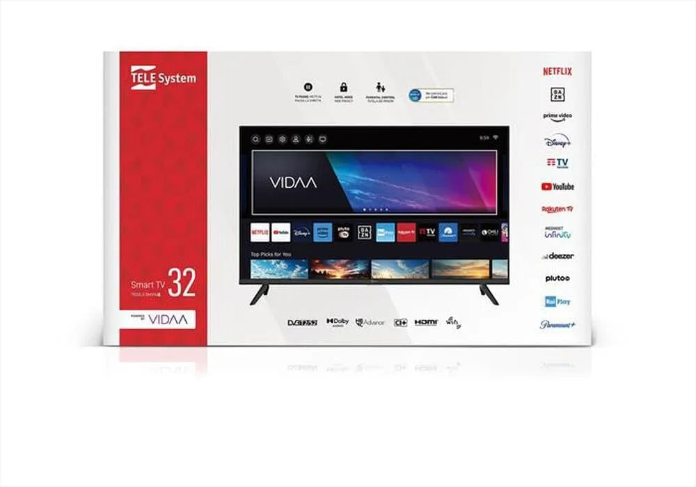 Smart TV TS32EL, 15 pollici, televisore, TELE System Telesystem LED TV TS32EL smv 15 TV A COLORI SMART TV 32