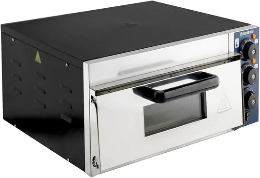 Forno elettrico per pizza, 35 cm, 230 V, acciaio inox, per gastronomia, 2 kW, 350 °C