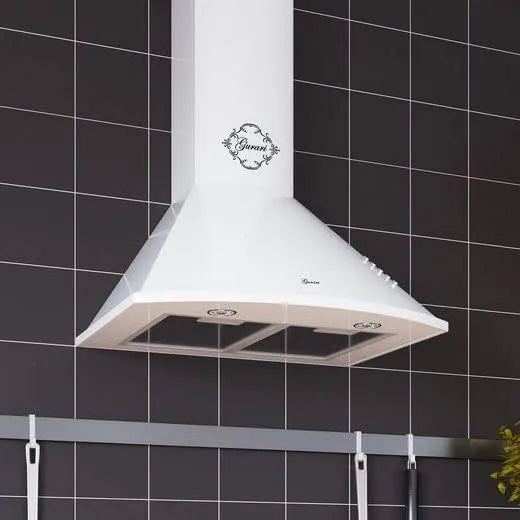 Cappa aspirante, 60 cm, 1000 m3/h, cappa da cucina, scarico e ricircolo, montaggio a parete, 3 livelli, bianco, GURARI Cappa da parete GCH C 046 WH 6