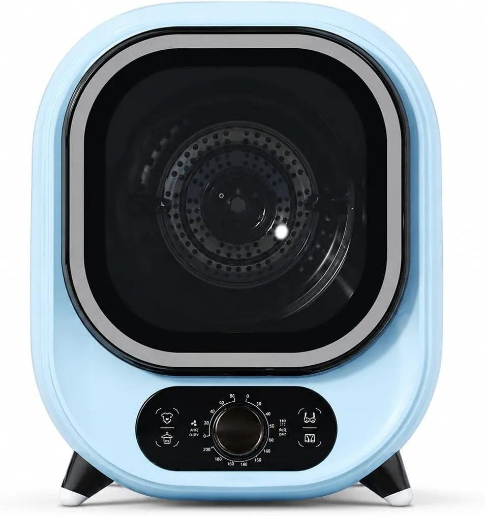 Asciugatrice, 5 kg, portatile, blu, design ventilato a risparmio energetico per piccoli spazi