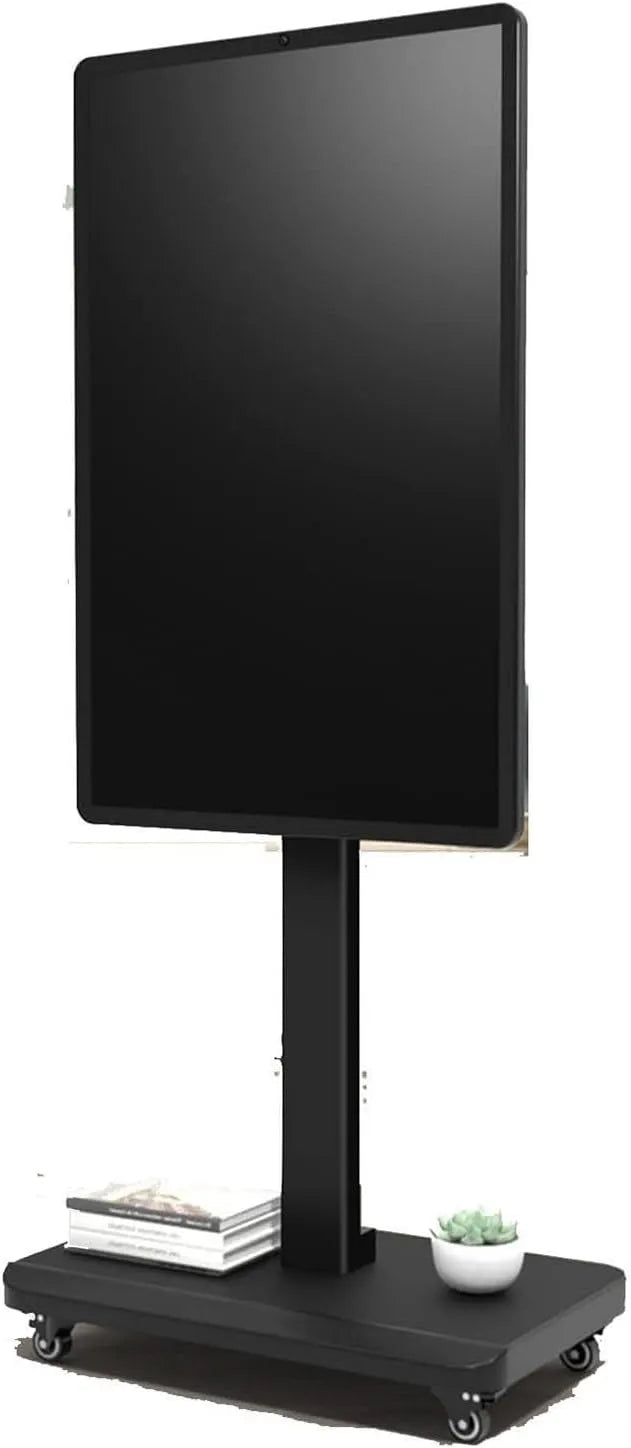 Smart TV, 65 pollici, televisore, portatile, ruote di trasporto, display LCD, Supporto TV con Rotazione Orizzonta, Supporto da Pavimento per TV LCD