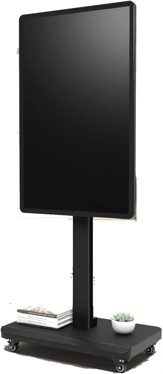 Smart TV, 65 pollici, televisore, portatile, ruote di trasporto, display LCD, Supporto TV con Rotazione Orizzonta, Supporto da Pavimento per TV LCD