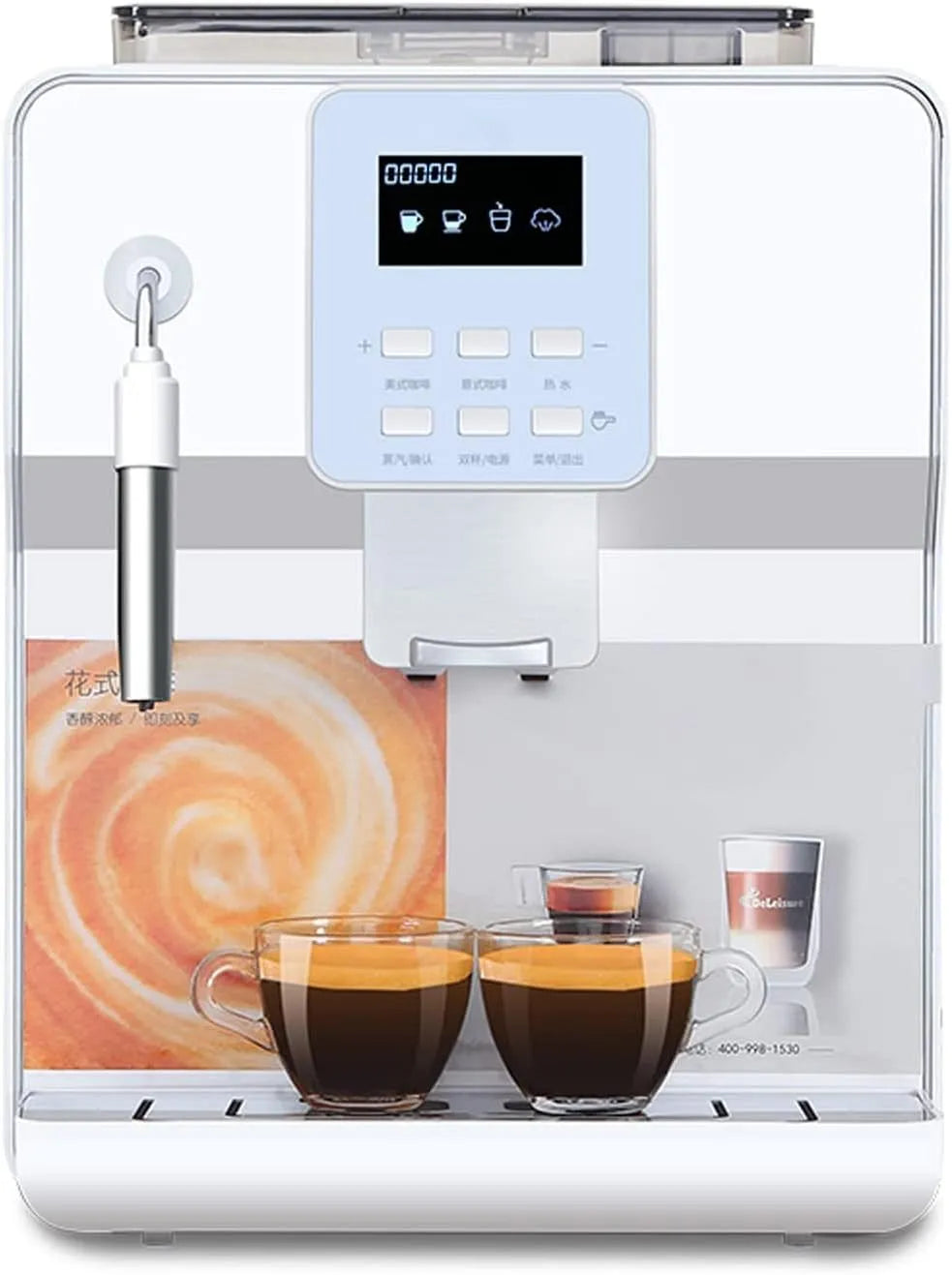 Macchina per espresso, Adatta per Cappuccino, Moka, Macchina Espresso Macchina caffè Automatica Domestica, Americano, Macchina caffè Schiuma Latte