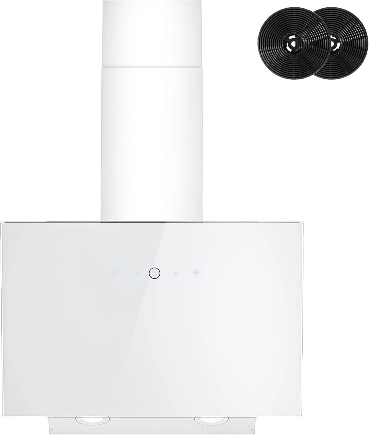 Cappa aspirante, 60 cm, 524 m3/h, cappa da cucina, scarico e ricircolo, touch, motore DC senza spazzole, 2 filtri a carbone, 9 livelli, controllo