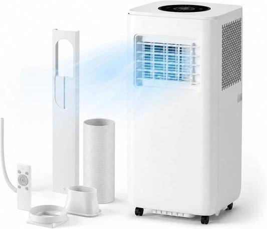 Condizionatore, 3800 W, portatile, Telecomando e Kit Finestra 3800W, Ventilatore e Deumidificatore, Compatto con Raffreddamento