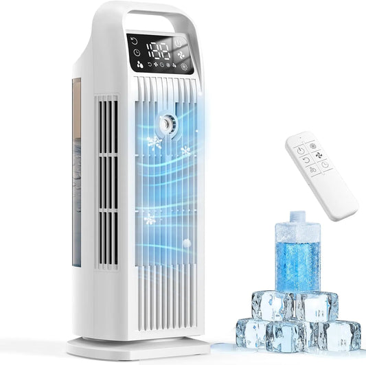 Condizionatore 1200ml 1-12H, portatile, touch, timer, oscillazione, bianco, Tasti Touch, 4 Velocità, Condizionatore Mobile 6 in 1