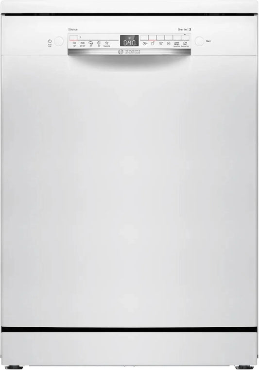 Bosch serie 2 SMS2ITW09E Lavastoviglie, 60 cm, Home Connect, aquaStop, bianco, Bosch SMS2ITW09E - Lavastoviglie autoportante, asciugatura extra