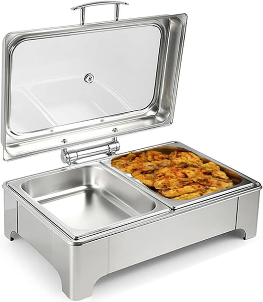 Prodotto in acciaio inox, Scaldavivande elettrico, con controllo della temperatura, per catering e feste, ideale per eventi e buffet
