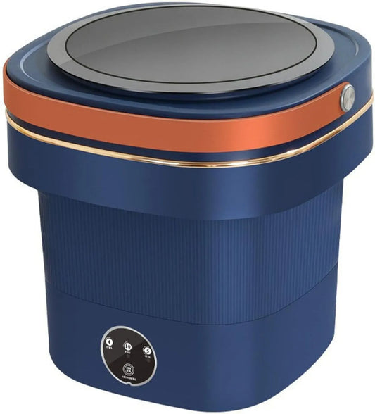 Lavatrice, portatile, pieghevole e disidratante, ideale per viaggi, camper, campeggio, design compatto per piccoli spazi, soluzione efficiente per