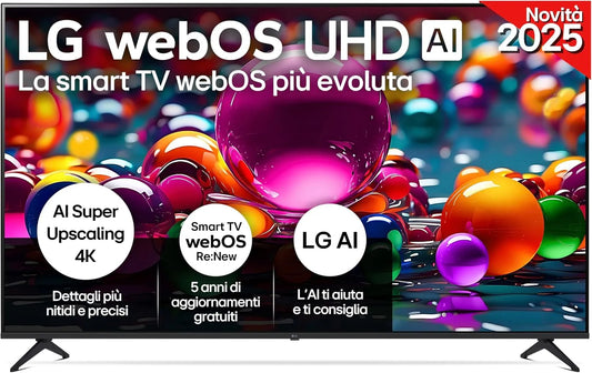 LG UA75 Smart TV, 75 pollici, televisore, 4K UHD, Serie UA75 2025 Smart TV 4K Ultra HD - 75UA75006LA