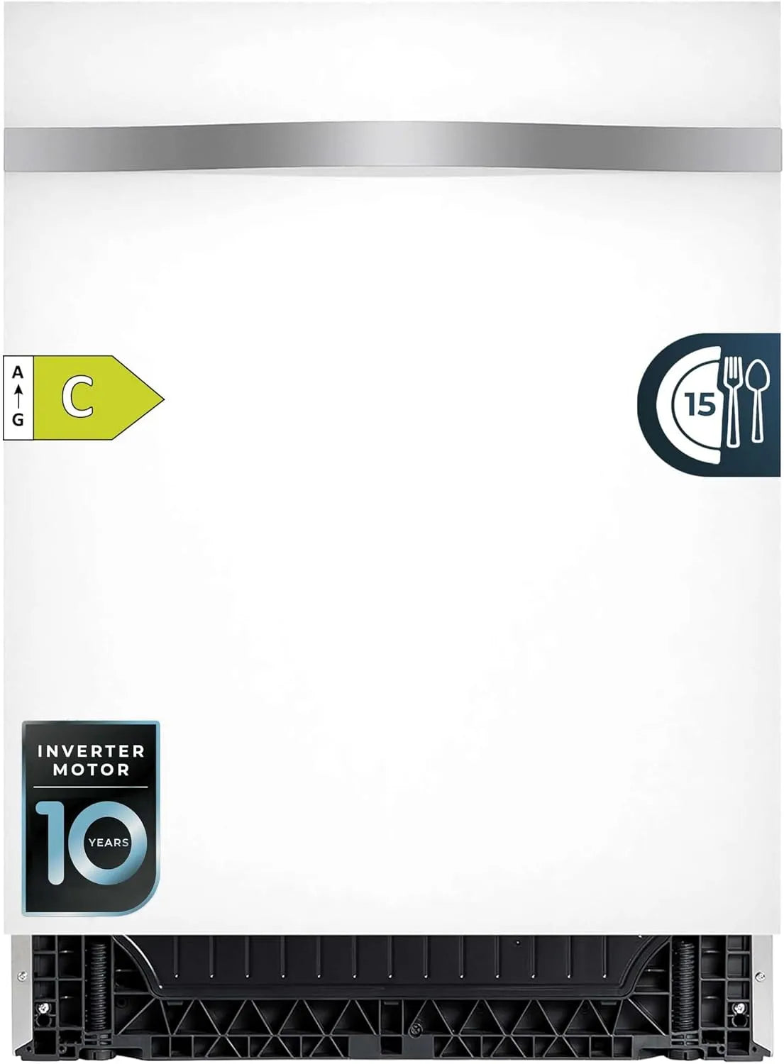 Cecotec Bolero Aguazero 6620 Lavastoviglie, 60cm, 1850 W, 8 programmi, Inverter, bianco, 15 Coperti, Smart Wash, Display FullColor, Turbo Dry+