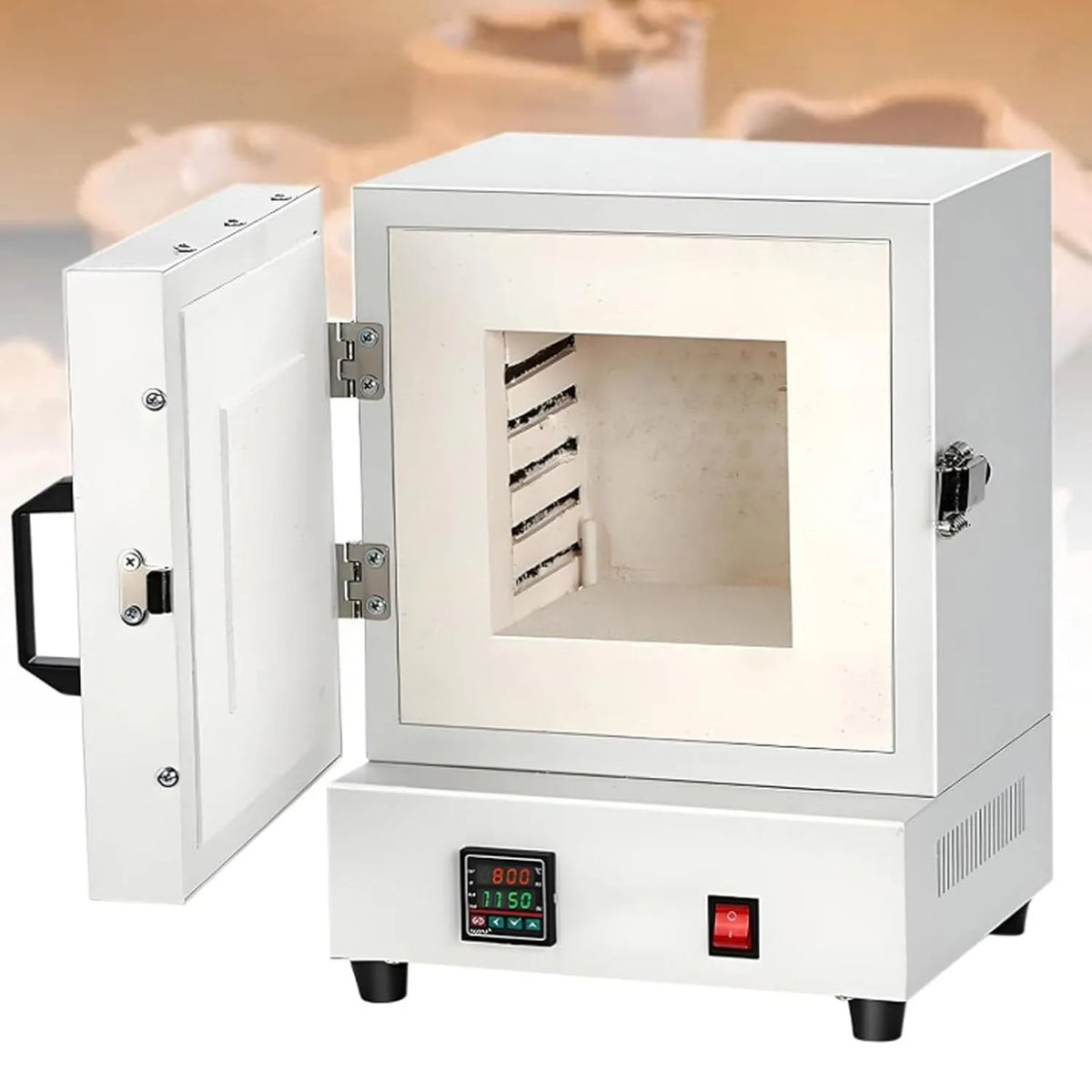 Forno elettrico, 2000 W, 2 zone di temperatura, Temperatura Massima Di 1150 °C, Per Gioielli E Lavorazione Dei Metalli, Forno Digitale Di Cottura Ad
