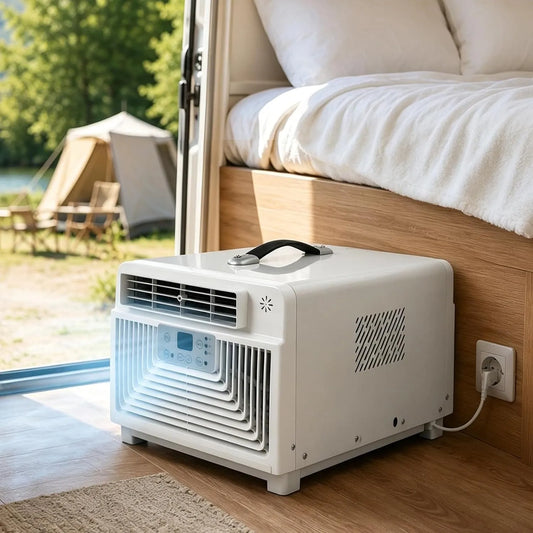 Condizionatore, 220 V, portatile, timer, Timer 1-12h, Camion E Furgone, unità Compatta con Telecomando, modalità Notte, per Piccoli Spazi