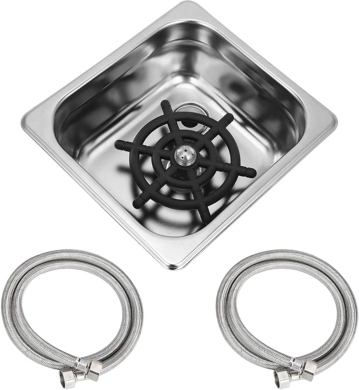 Accessorio per elettrodomestico, Lavabicchieri G1, ristoranti, acciaio inox, per Bar Pub Caffè Ristorante, 2 Lava Bicchieri Lavandino, Sciacquatrice