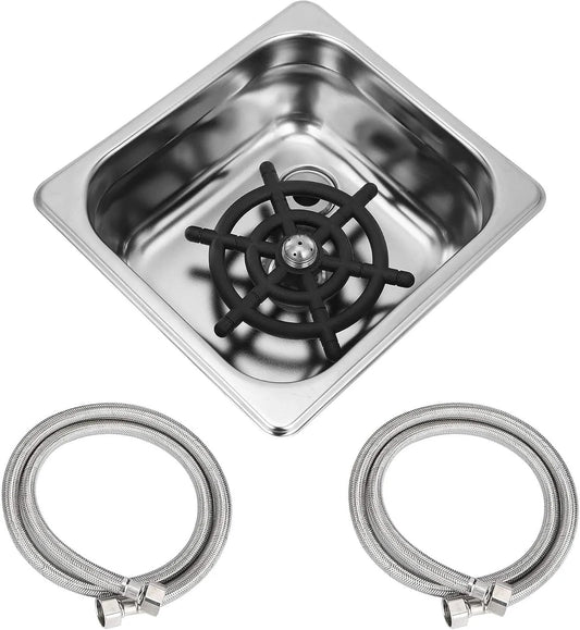 Accessorio per elettrodomestico, Lavabicchieri G1, ristoranti, acciaio inox, per Bar Pub Caffè Ristorante, 2 Lava Bicchieri Lavandino, Sciacquatrice