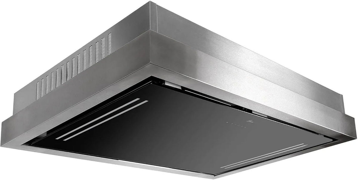Cappa aspirante, 120 cm, 1000 m3/h, cappa da cucina, da incasso, touch, GURARI GCH C 343 IS 120 BL PRIME