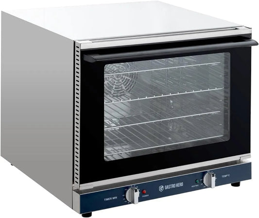 Forno elettrico, professionale, acciaio inox, GastroHero Forno ad aria calda ECO 4 x GN 2, forno a ricircolo compatto con funzione di riscaldamento