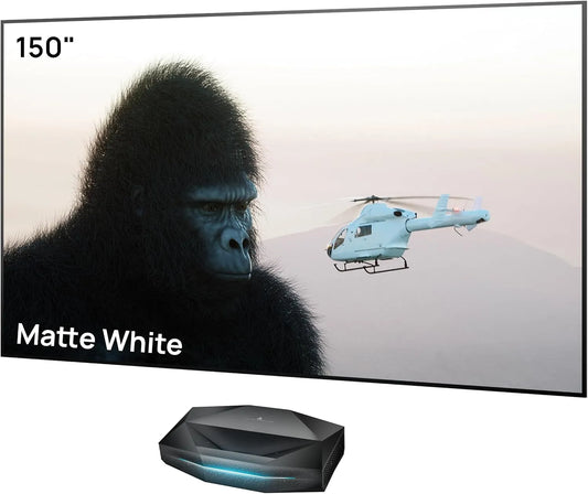 Prodotto 4K UHD HDR10+, AWOL VISION Aetherion Pro + Set de pantalla de proyección fija de 150', Dolby Vision y Atmos, proyector de ultra corta