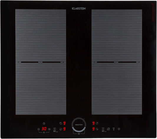 Klarstein Piano cottura a induzione, 4 fuochi, 7000 W, piastra a induzione, touch, professionale