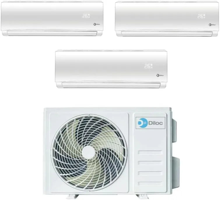 Condizionatore D.Over321, Wi-Fi, Inverter, Climatizzatore Condizionatore Inverter Diloc Over trial split 9000+9000+9000 Btu D.Over321 R 32 A++ Wi-fi