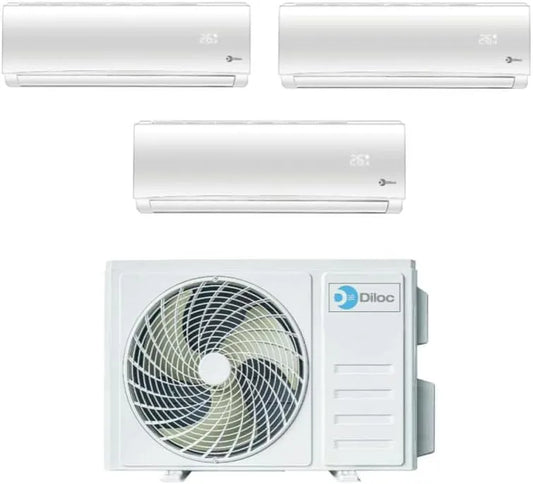 Condizionatore D.Over321, Wi-Fi, Inverter, Climatizzatore Condizionatore Inverter Diloc Over trial split 9000+9000+9000 Btu D.Over321 R 32 A++ Wi-fi
