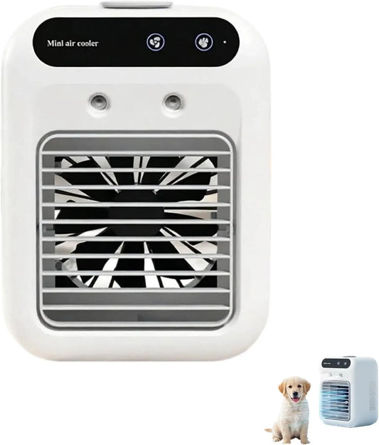 Condizionatore, portatile, ampio serbatoio, serbatoio d'acqua da 500 ml, raffreddamento efficiente con spray a lunga durata, perfetto per ufficio
