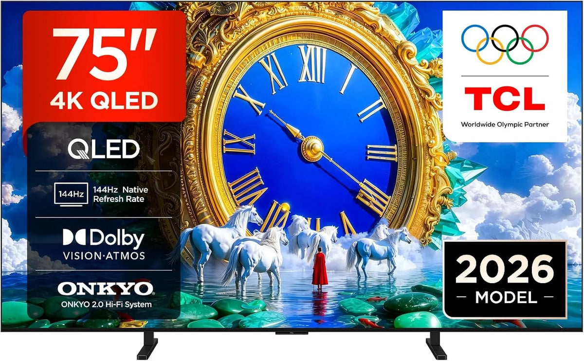 TCL 75A400 Smart TV, 75 pollici, televisore, 4K UHD, QLED, HDR, design piatto e sottile