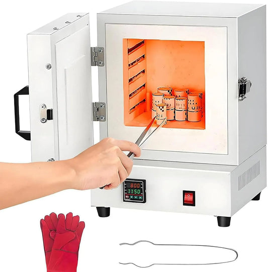 Forno elettrico, 2000 W, industriale, Forno a muffola chiuso 1150°C, 2000W, Forno da laboratorio ad alta temperatura